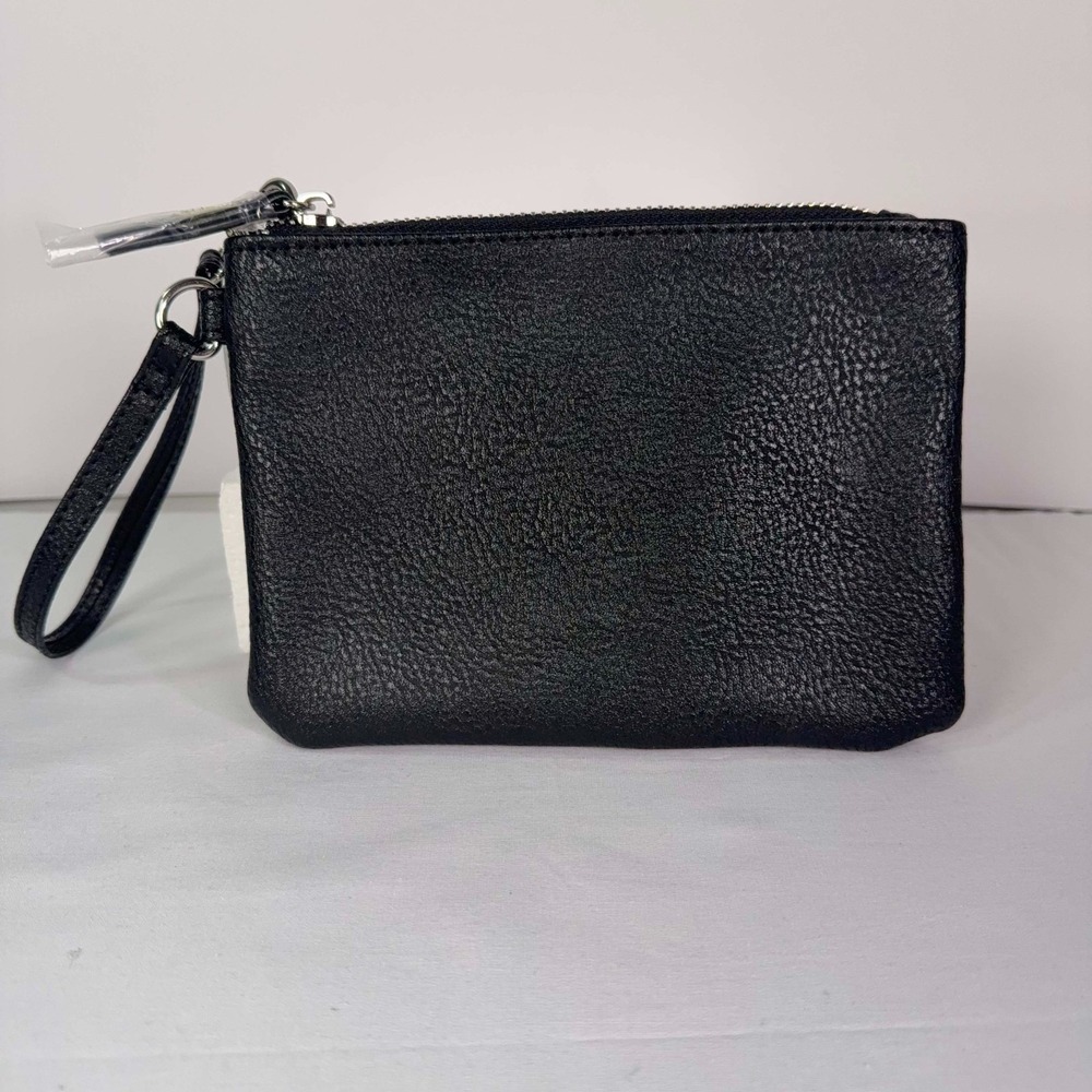 Steve Madden Black Zipper Wristlet New Without Tags!